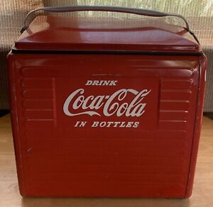 1954 ACTON 201 COKE COCA-COLA COOLER w OPENER TRAY GREAT VINTAGE CONDITION
