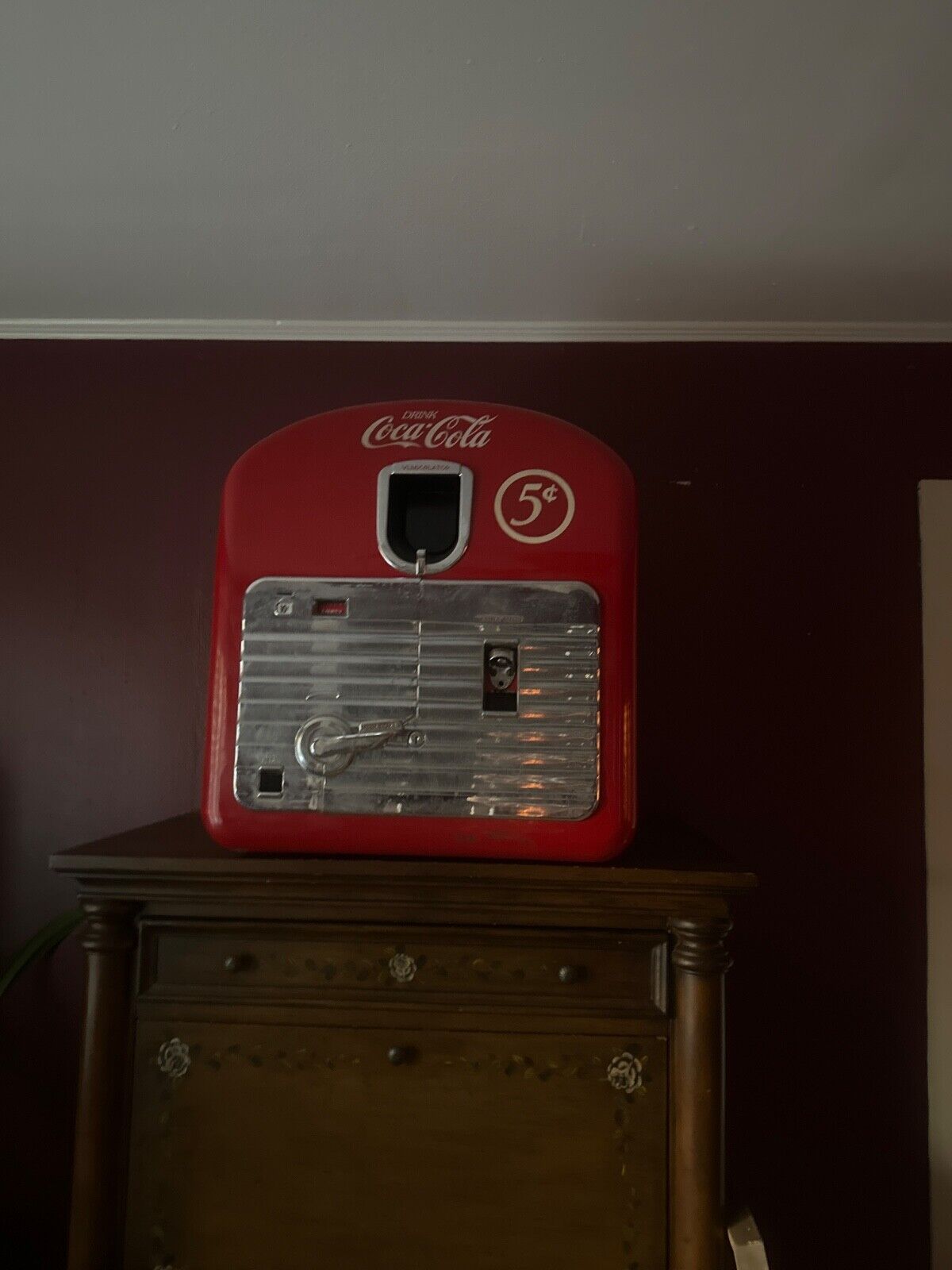 1951 Vendorlator Coca Cola 5 cent table top vending machine.