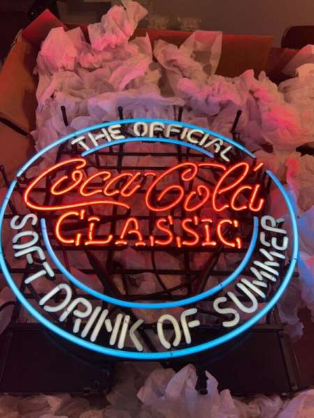 Vintage Coca Cola The Official Soft Drink Of Summer Neon Sign