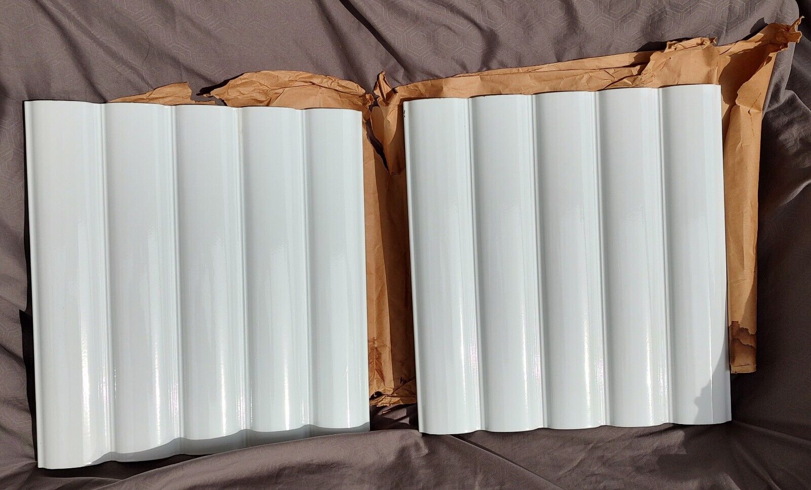 NOS 15" X 16" Porcelain Fluted Panels for Coke Button Sign Coca-Cola Bottle Soda