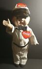 VINTAGE 1940`s BUDDY LEE DOLL, COMPOSITION, WITH COCA COLA UNIFORM,FREE SHIPPING