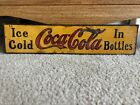 Rare Rare Yellow Ice Cold Coca Cola In Bottles Sign