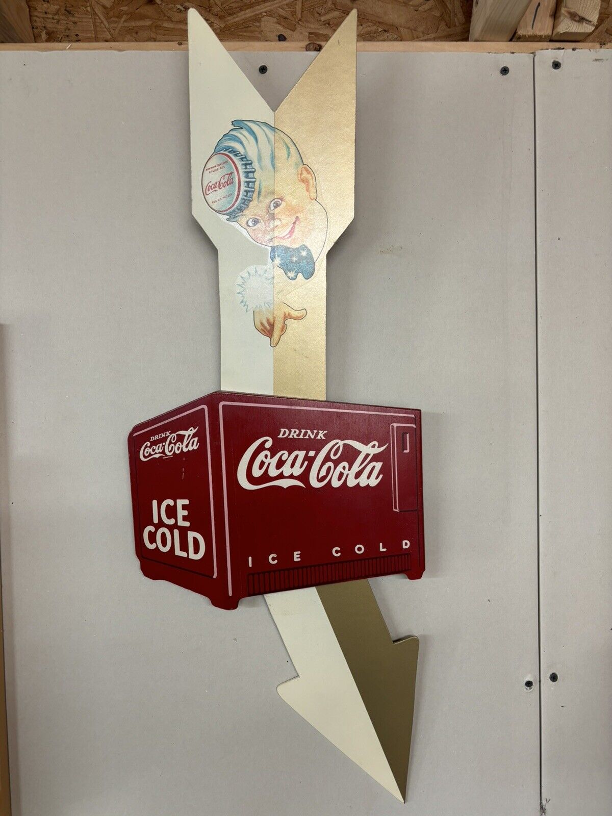 coca cola 1940s kay display sign cardboard sign tin