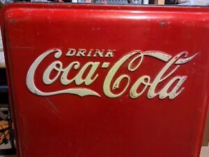 Original Coca Cola Ice Cooler With Drain Plug Antique