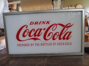 1950's-60's LIGHT UP Coca-Cola Sign WORKS! Model #17 VP400 Price Bros. 25" x 15"