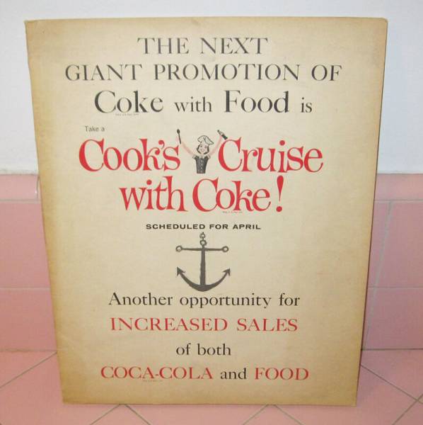 1959 Coca Cola Promotional Campaign Cook's Cruise Coke Salesman Dealers Displays