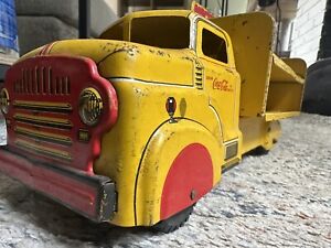 VINTAGE 1950S MARX 13" COCA-COLA Coke DELIVERY TOY TRUCK