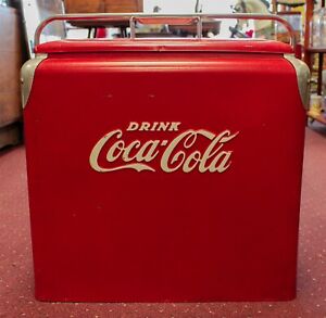 Original 1950s Coca-Cola Cooler Ice Chest Progress Refrigerator Co.