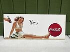 Vtg 1946 Coca-Cola "Yes Girl" Cardboard Advertising Sign NOS Unused! 27" Rare!