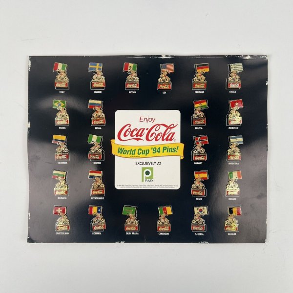 Coca-Cola Coke 1994 USA World Cup Soccer Pins Pinbacks Set of 24 Countries