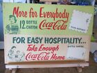 2  1950s COCA COLA BANNER SIGNS GROCERY STORE COKE VERY RARE 7 X 20