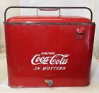 LARGE Vintage 1950s DRINK COCA-COLA Progress Refrigerator AIRPLANE POP COOLER
