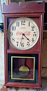 Antique Coca-Cola Pendulum Clock Wm. L. Gilbert Circa 1916-1920 *IMMACULATE*