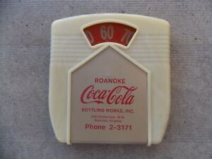 VINTAGE ADVERTISING BAKELITE THERMOMETER SIGN COCA COLA SODA ROANOKE VIRGINIA