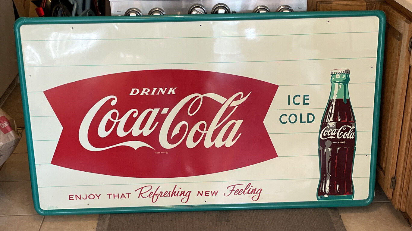 Vintage Robertson 006 Coca-Cola Fish Tail ENJOY THAT Refreshing NEW Feeling Coke