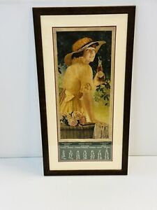 1916 COCA-COLA PAPER LITHOGRAPH “JULY” FRAMED CALENDAR
