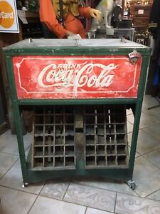 Rare Antique 1930s Glascock Coca Cola Standard Ice Chest Cooler All Original .