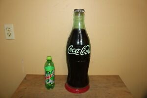 Untra Rare Vintage 1953 Coca Cola Celluloid Plastic 20" Display Bottle Sign