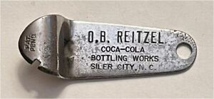 1930s OB Reitzel Coca-Cola Bott Works Siler City NC Cigar Box Bottle Opener B-49