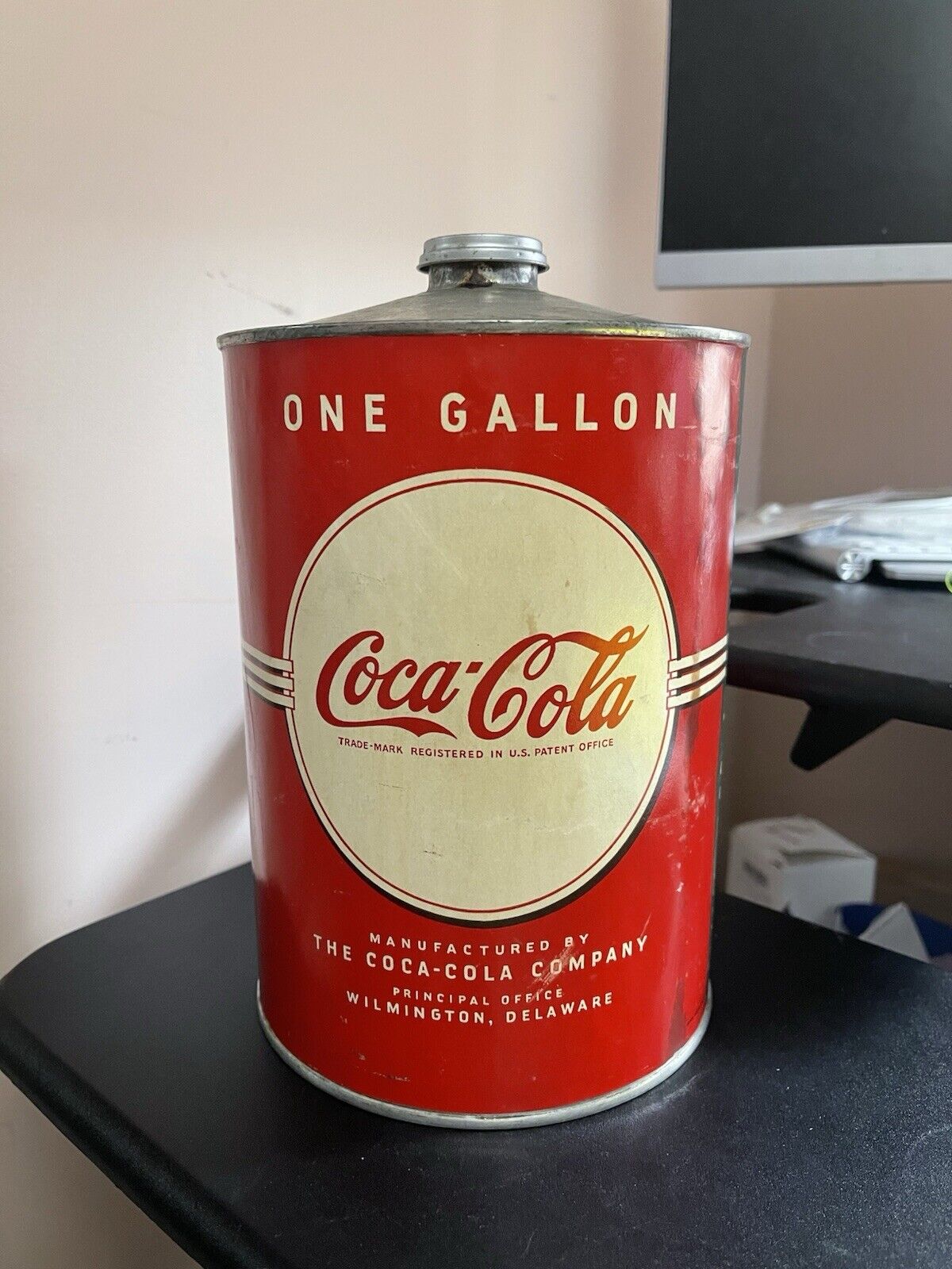 Rare 1930s-1940s Coca Cola 1 One Gallon Syrup Jug Container Can