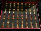 Coca Cola Franklin Mint collectors chess set, stained glass chess board