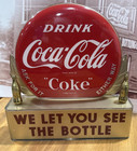 Vintage 1950s Coca Cola Bottle Display Sign- Rare And Nice