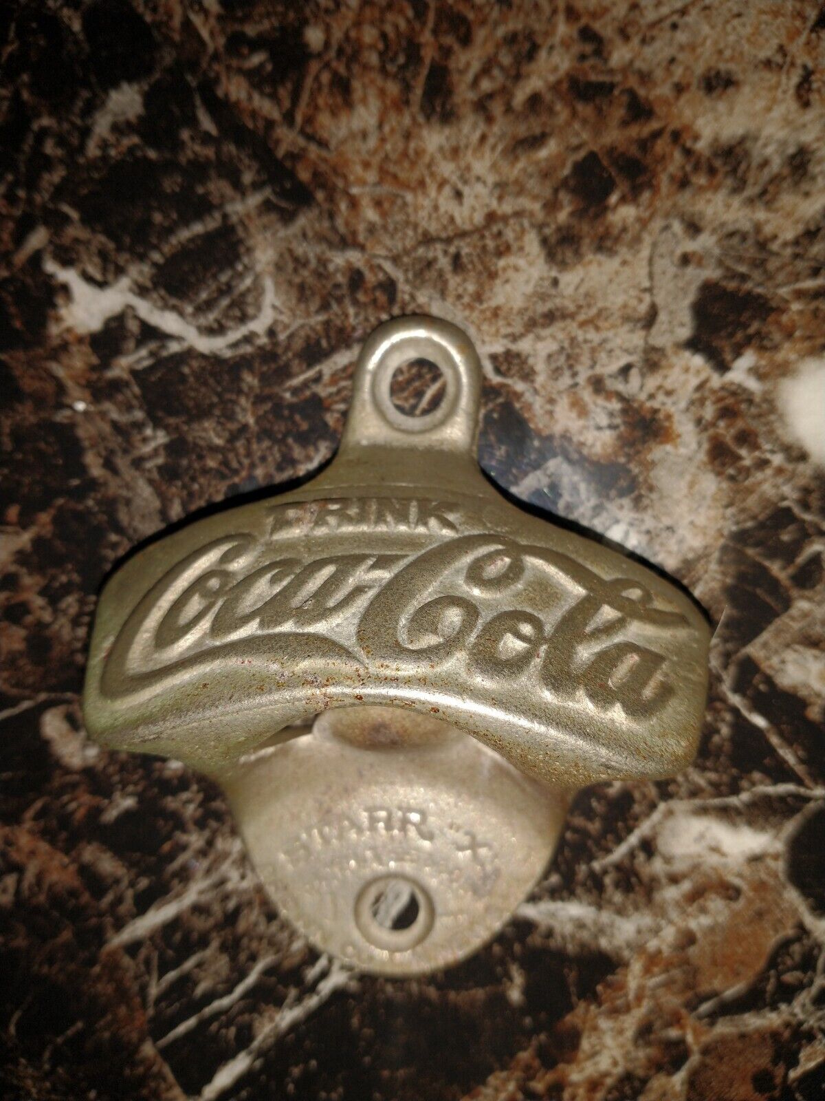 VINTAGE ANTIQUE COCA COLA WALL MOUNT BOTTLE OPENER STARR X BROWN CO. PATD 1925