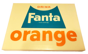 FANTA ORANGE DRINK Coca-Cola Vtg 60's SODA Vending Machine 16" Insert Panel SIGN