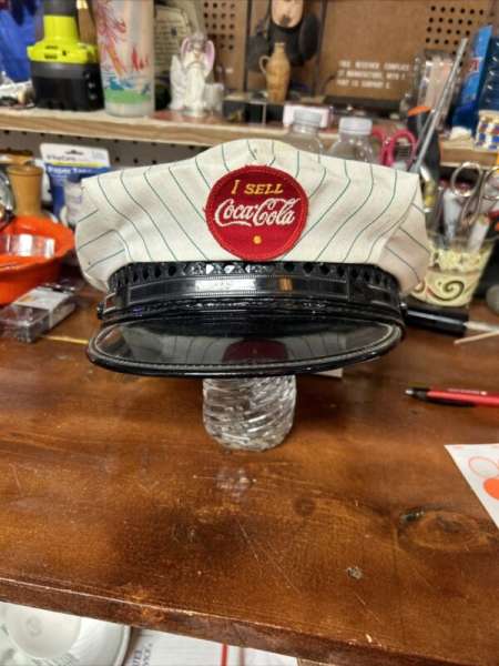 1950's, Coca-Cola, Vintage Cream Delivery Man Hat (Scarce / Vintage)  [A]