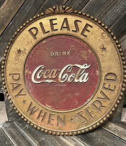 1940 COCA COLA KAY DISPLAYS, INC. FIBERBOARD ORIGINAL SIGN