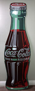 Rare Coca-Cola Ande Rooney Metal Coke Bottle 43” 44" almost 4ft. TALL ! 487/5000