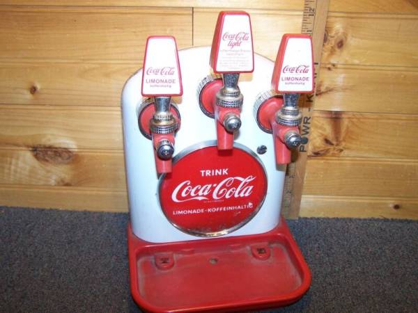 Vintage Trink Coca Cola Tombstone Dispenser Soda Fountain German Rare