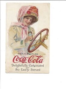 New Listing1911 postmarked Used Coca-Cola postcard. Motor / Duster Girl Image.
