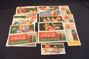Vintage Lot Coca Cola Advertising Pinup Girl Ink Blotter Bottle Protector Coupon