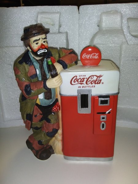 Emmett Kelly Coca Cola Cookie Jar from 1998 Number 0016 of 5,000