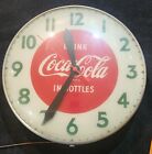 1950's Vtg Coca-Cola Swihart Bubble Glass Clock 15" Diameter Not Working
