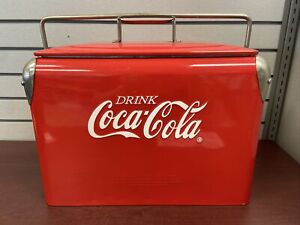 Coca-Cola Metal Gearbox 2001 Vintage Style Ice Chest Cooler  Bottle Opener Tray