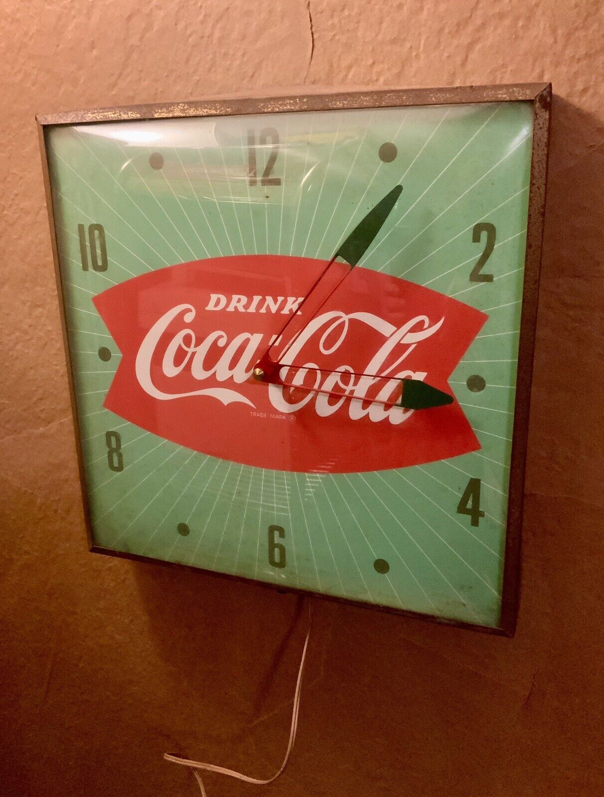 Coca-Cola 1960’s Original Classic Electric Clock -  Works Great and Nostalgic