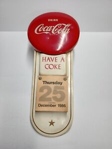 Coca Cola Sign With Calendar 1987