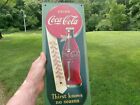 semi rare 1940's masonite coca cola thermometer