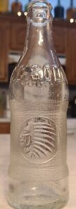 CHAMPAIGN ILL, Rare COCA-COLA, INDIAN CHIEF, FOOTBALL Soda Bottle, Chief Illini