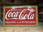 Original Large Coca-Cola Porcelain Sign, 5 Feet Long 60” x 36”