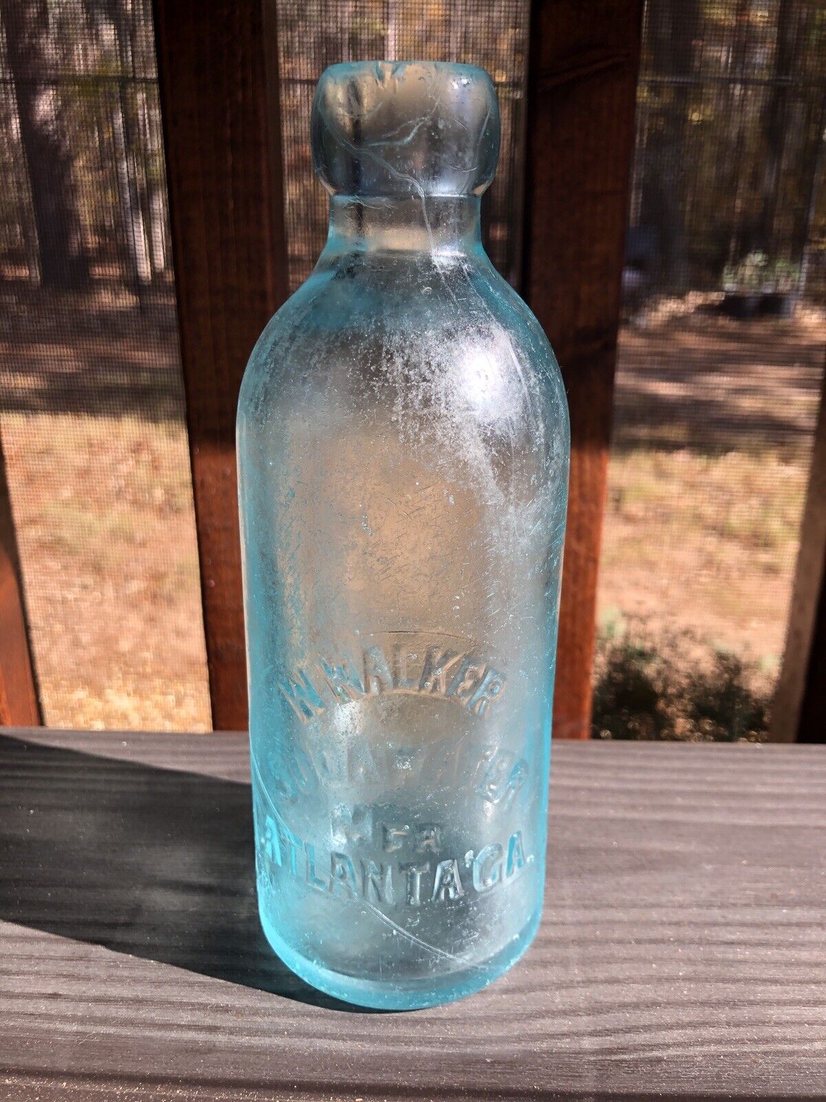 Very First Bottler of Coca Cola Syrup W. Walker Atlanta Ga. Hutchinson Bottle