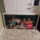 Rare 1954 Coca Cola "Coke Time" Cardboard Sign 56" x 27" SEE VIDEO