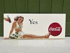 Vtg 1946 Coca-Cola "Yes Girl" Cardboard Advertising Sign NOS Unused! 27" Rare!