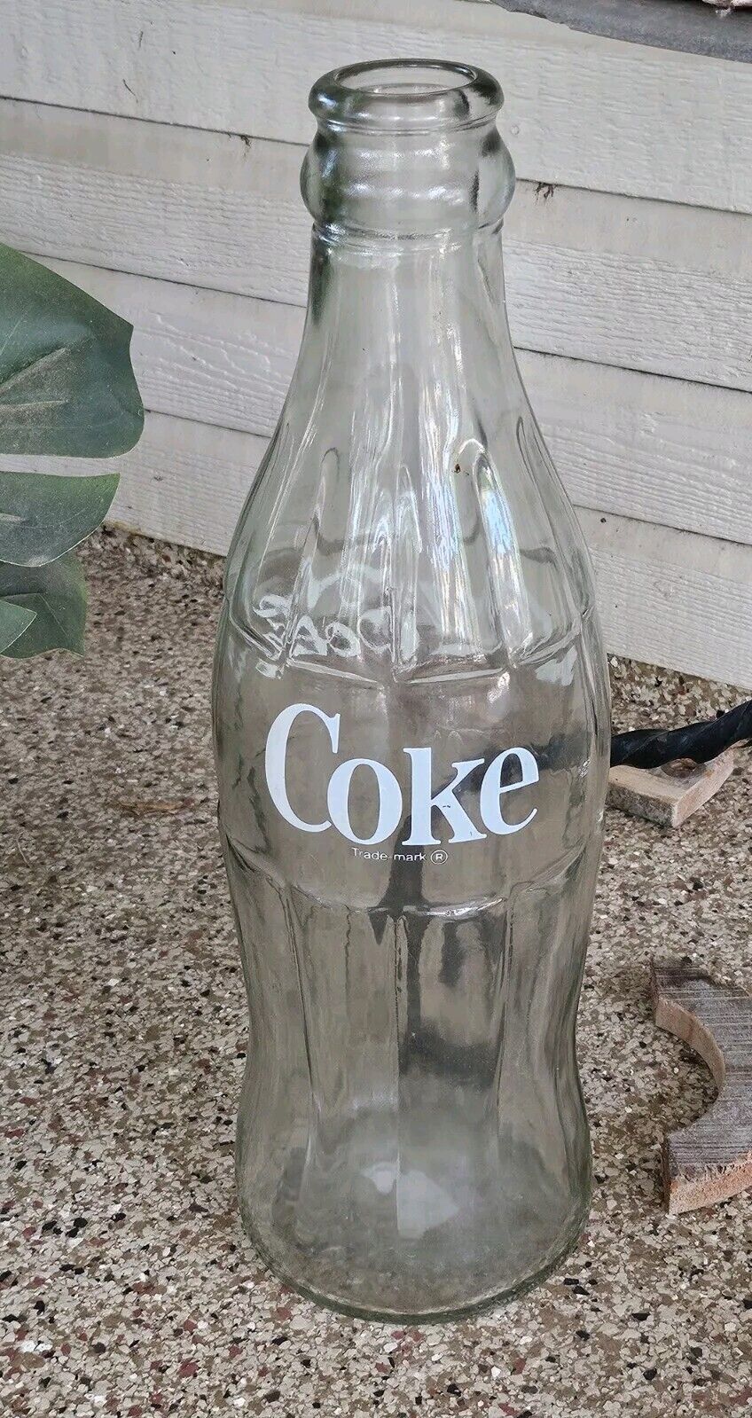 1977 Coca Cola Glass Bottle Store Display 20 Inch Oversize Jumbo Painted Logo