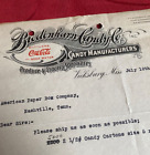 Coca-Cola 1917 Biedenharn Candy Co Vicksburg Miss Letter Paper Rare!