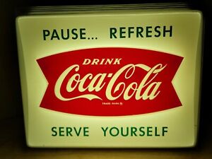 VTG 1959 COCA-COLA Electric  Florescent Store Display SIGN ADVERTISING Works