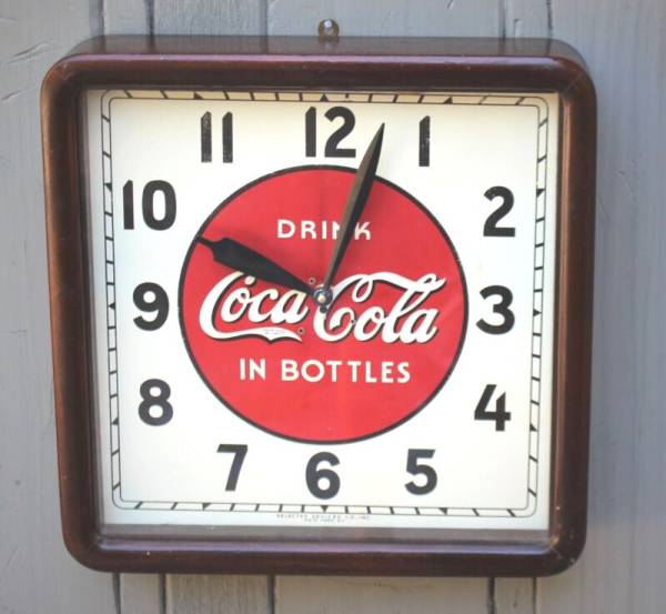 Antique “Drink Coca-Cola In Bottles" Selecto Advertising Clock - 1930s-1940s