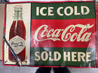 1914 Coca Cola Tin Sign, Embossed, 27" x 20", Petretti Catalog PTN 017.001